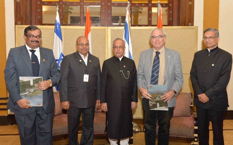 The President, Shri Pranab Mukherjee witnessing the signing of MoUs, at the conclusion of …