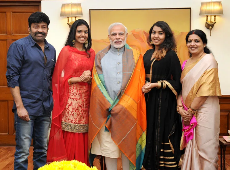 Telugu Film Actors, Smt. Jeevitha and Dr. Rajashekhar calling on the Prime Minister, ..