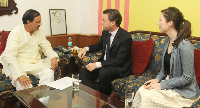 The Ambassador of Ireland to India, Mr. McLaughlin meeting the Minister of State for ..