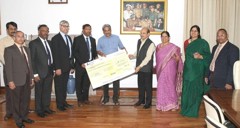 The CMD, Bharat Dynamics Limited (BDL), Shri V. Udaya Bhaskar presenting the ..