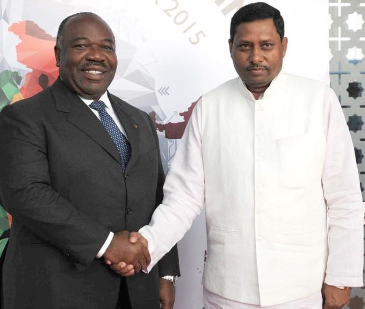 The President of Gabon, Mr. Ali Bongo Ondimba being received by the Minister of ..