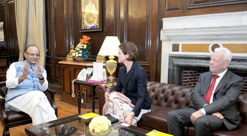 The leader of opposition of Sweden, Ms. Anna Kinberg Batra meeting the Union Minister for ..