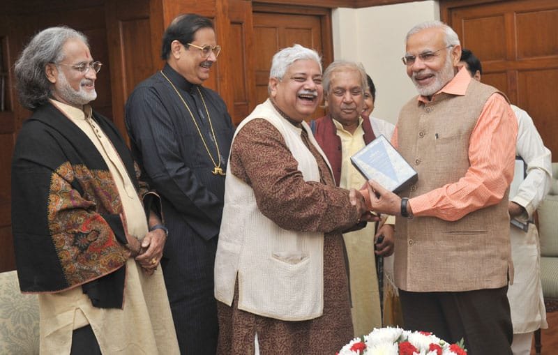 A delegation of Artistes from Sangeet Natak Akademi calls on the Prime Minister,..