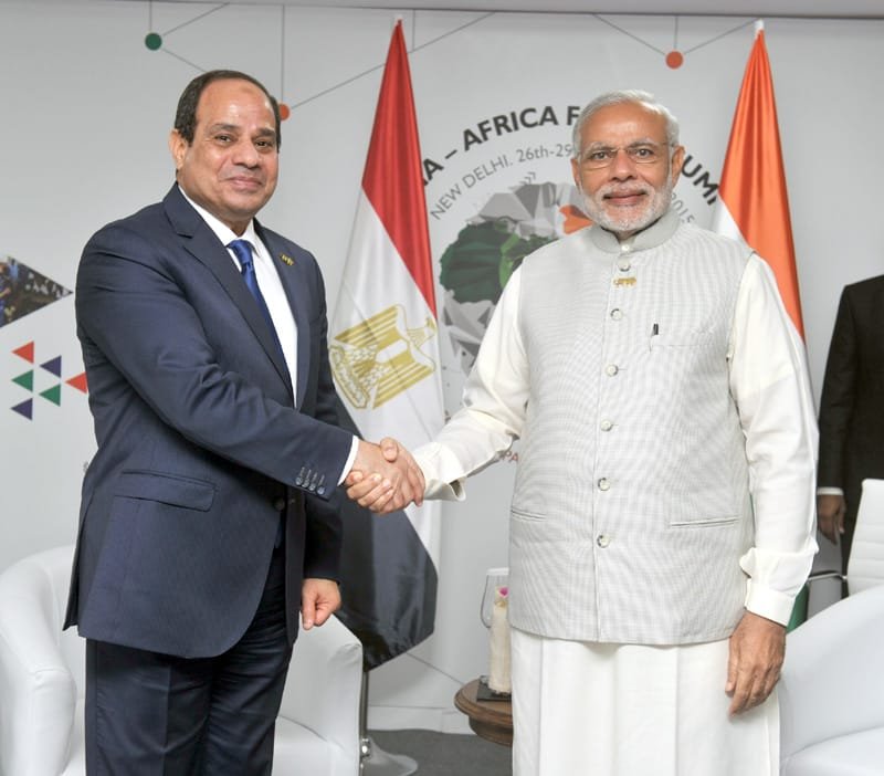 The Prime Minister, Shri Narendra Modi meeting the President of Egypt, Mr. Abdel Fattah Al-Sisi, ..
