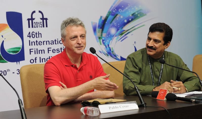 Argentinian Filmmaker, Pablo Cesar addressing a press conference, at the 46th International..