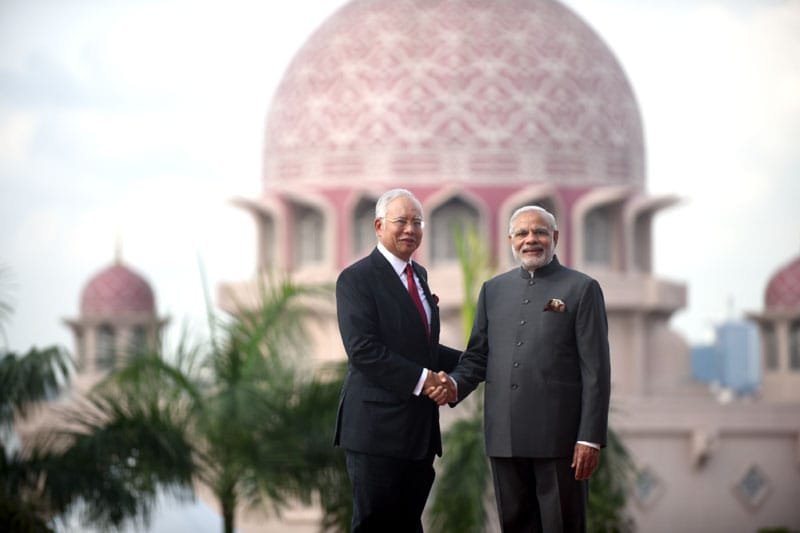 The Prime Minister, Shri Narendra Modi with the Prime Minister of Malaysia, Mr. Najib Razak,..