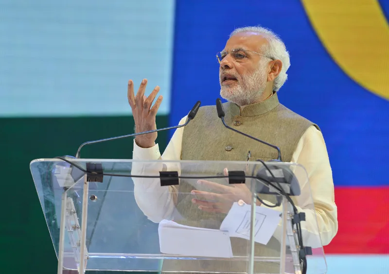 The Prime Minister, Shri Narendra Modi addressing at the Community Programme, ..