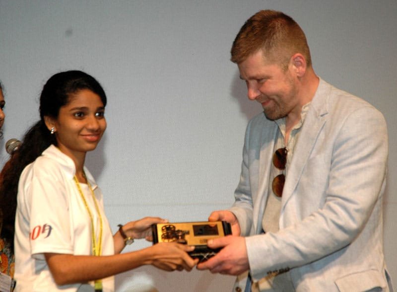 The Director of the film ‘RAMS’, Bjarni Sigurjornsson being felicitated at the..