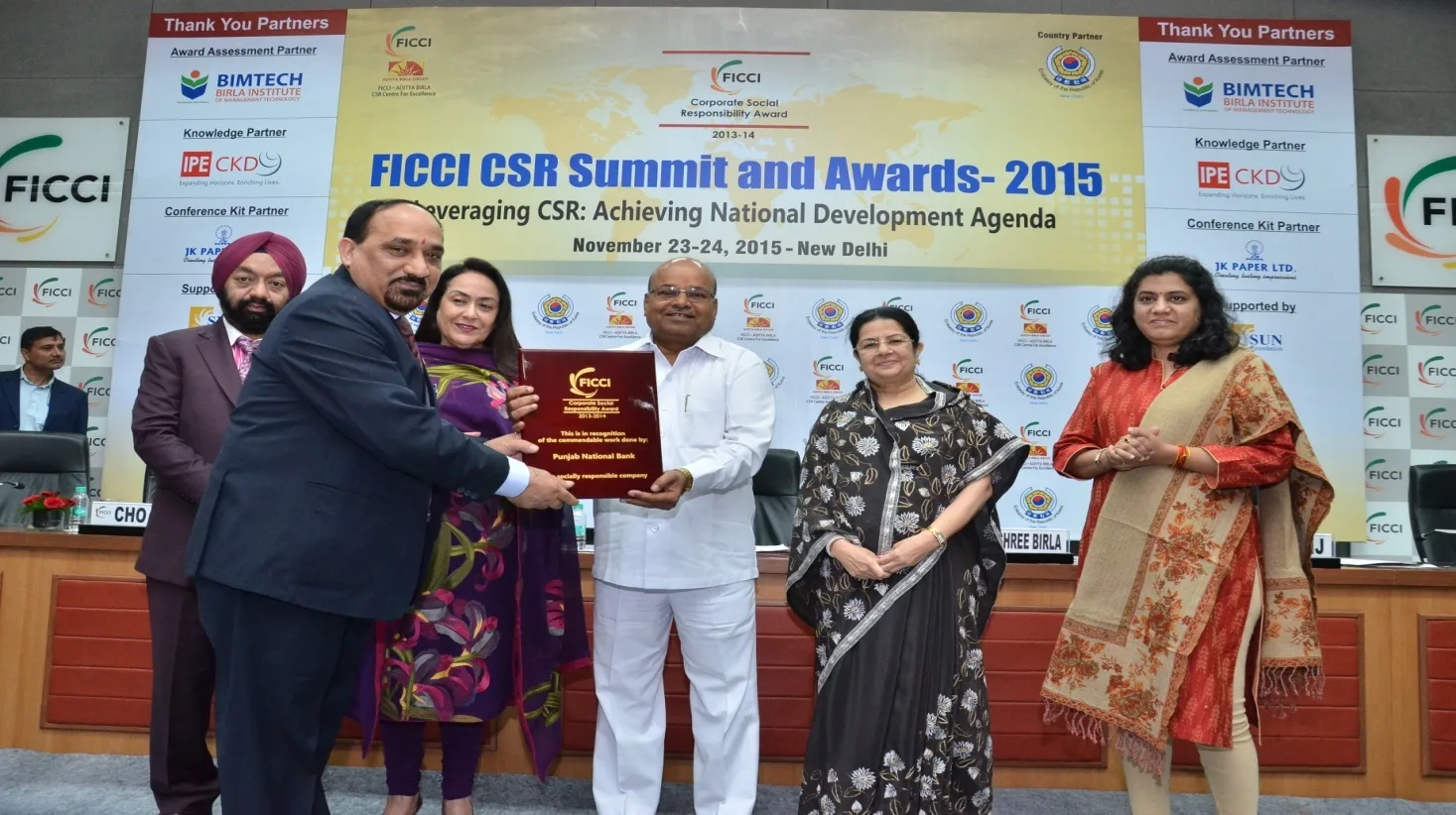 Punjab National Bank gets FICCI Corporate Social Responsibility Award