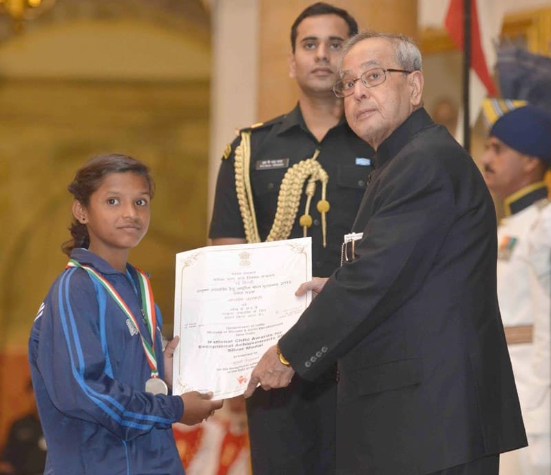 The President, Shri Pranab Mukherjee presented the National Child Awards for..