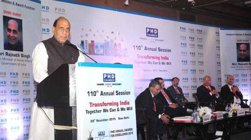 The Union Home Minister, Shri Rajnath Singh addressing at the inauguration of ..