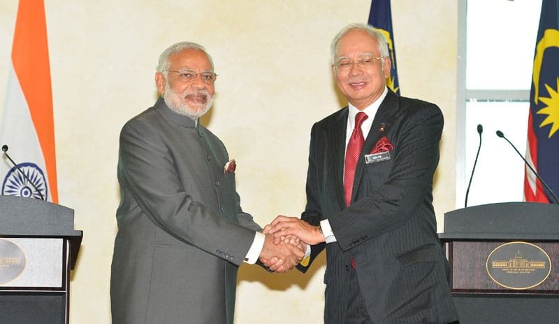 The Prime Minister, Shri Narendra Modi and the Prime Minister of Malaysia, Mr. Najib Razak, at..