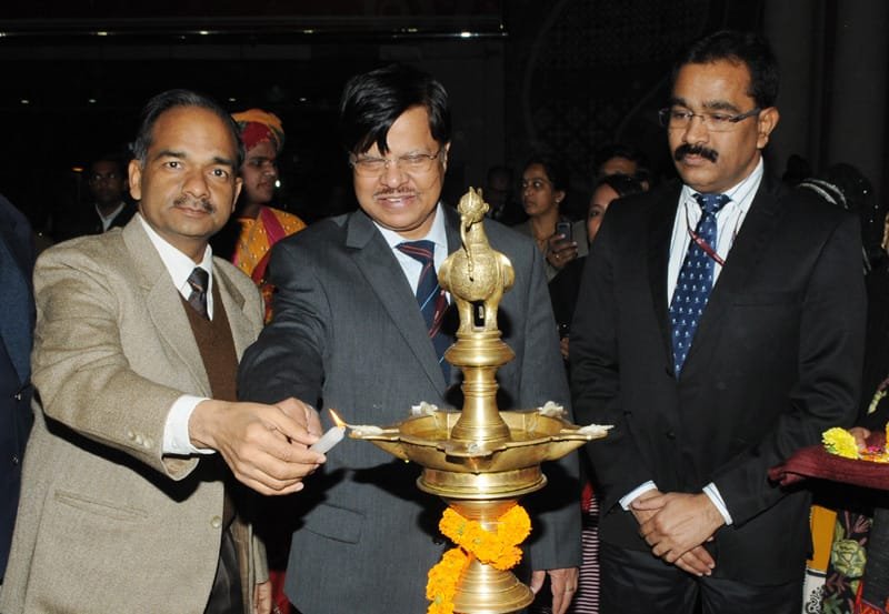 The Secretary, Ministry of Textiles, Dr. S.K. Panda lighting the lamp to inaugurate ..