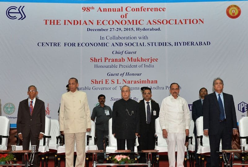 The President, Shri Pranab Mukherjee at the annual conference of the Indian Economic ..