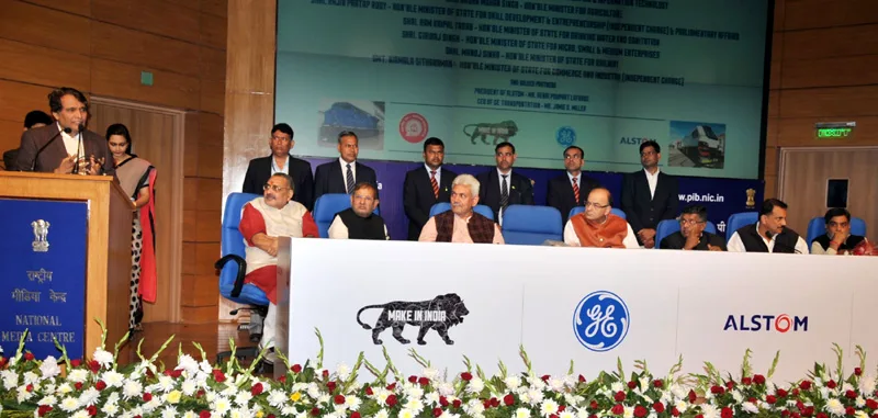 The Union Minister for Railways, Shri Suresh Prabhakar Prabhu addressing at ..