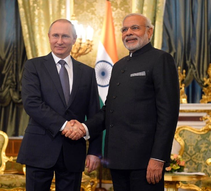 The Prime Minister, Shri Narendra Modi meeting the President of Russian Federation,..