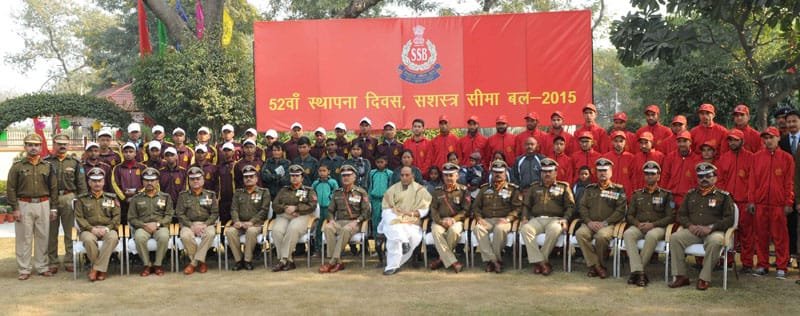 The Union Home Minister, Shri Rajnath Singh in a group photograph at the ..