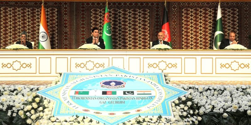 The Vice President, Shri Mohd. Hamid Ansari with the President of Turkmenistan, ..