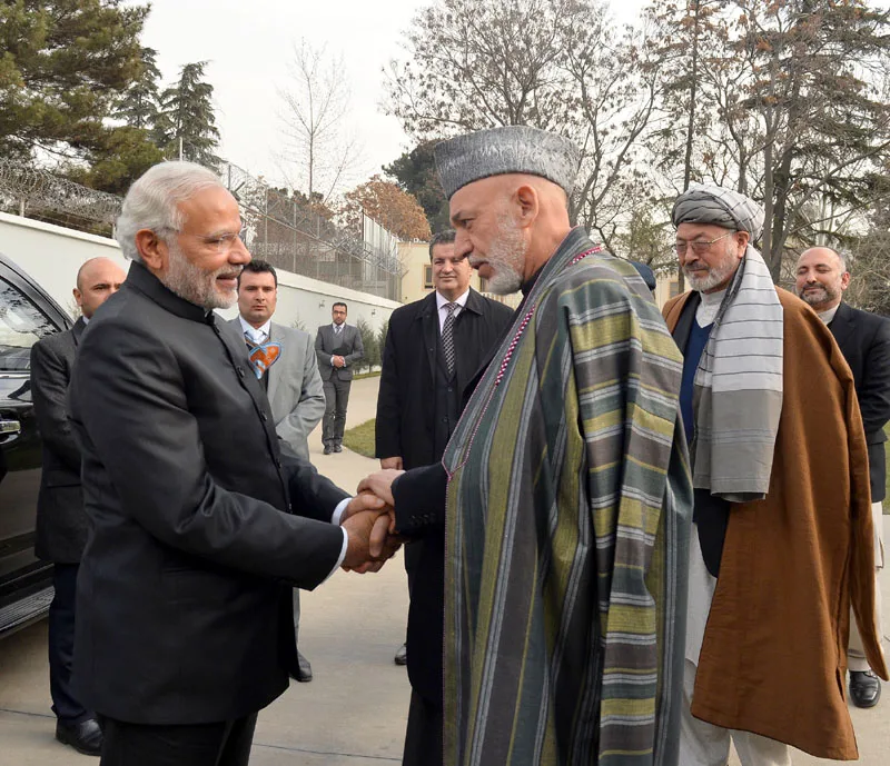The Prime Minister, Shri Narendra Modi meeting the former President of Afghanistan,..