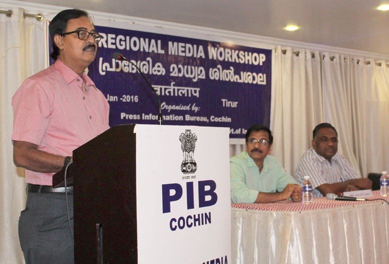 The Senior Journalist and Former Deputy Editor, The Hindu, Shri R. Madhavan Nair addressing..