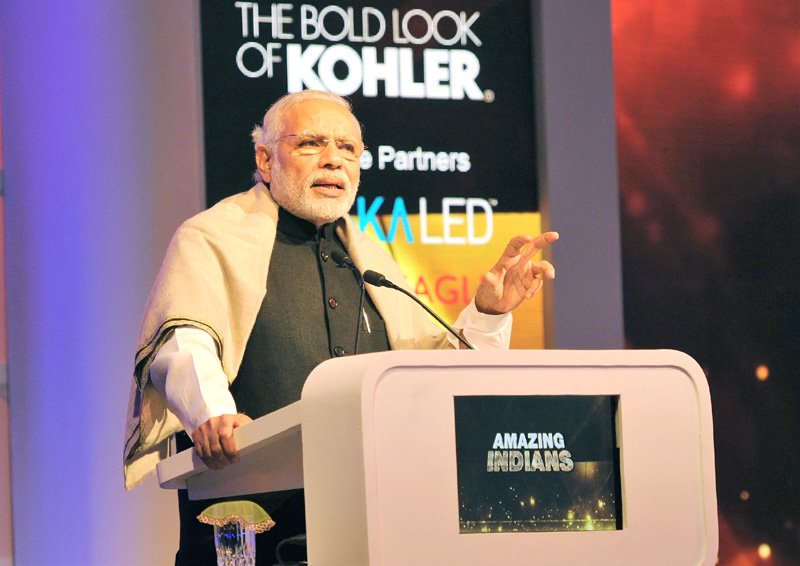 The Prime Minister, Shri Narendra Modi addressing at the presentation ceremony..