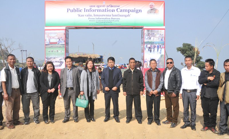 The Deputy Commissioner, Serchhip district, Dr. Lalrozama along with the media persons..