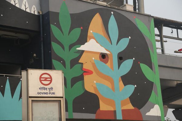 ARTIST AGOSTINO LACURCI FROM ROME JOINS HANDS WITH DELHI METRO -GIVES A BEAUTIFYING UPLIFT