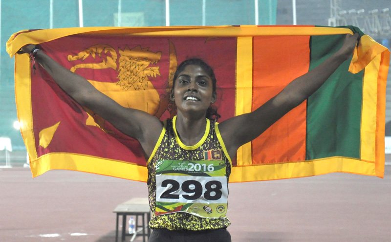 RMRK Rathnayaka (SRI LANKA) won Gold Medal, in the 100 meter run women’s, ..