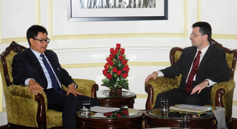 The UK Minister of State for Immigration, Mr. James Brokenshire calling on the ..