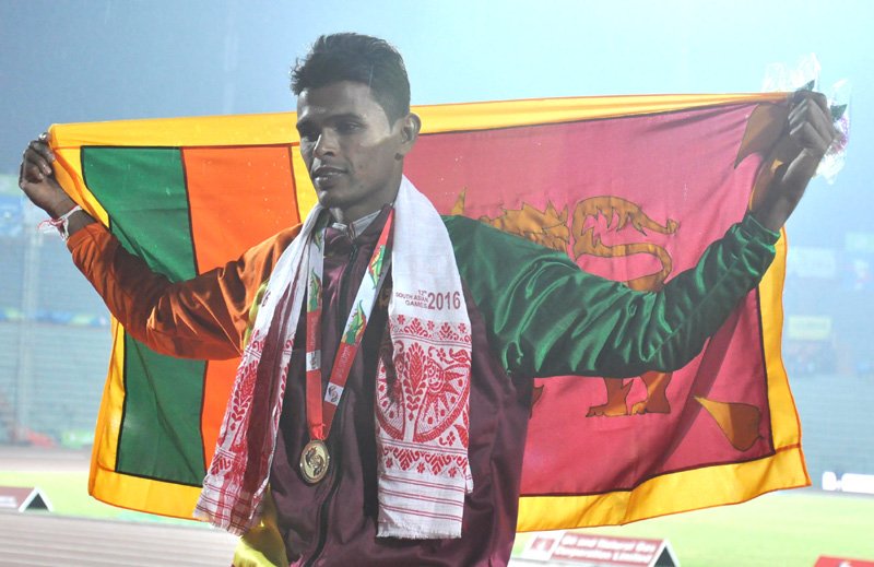 WP Manjula kumara (SRI LANKA) won Gold Medal, in the High Jump Men’s, at the..