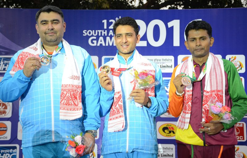 Chain Singh of India won Gold Medal, Gagan Narang of India won Silver Medal ..