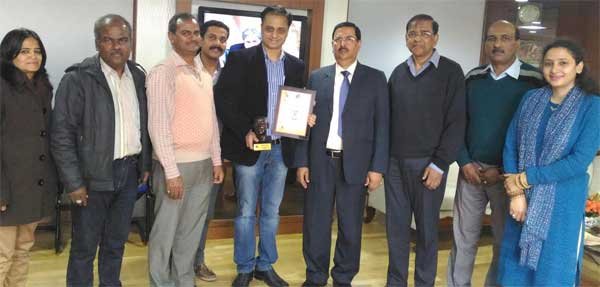 Felicitation of POWERGRID Corporate Communication official