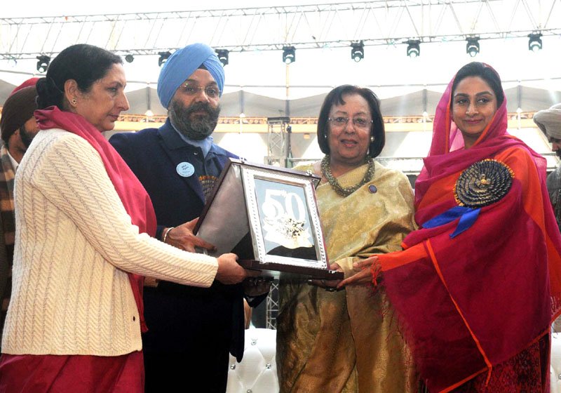 The Union Minister for Minority Affairs, Dr. Najma A. Heptulla being presented a ..