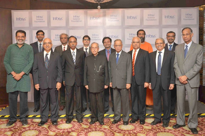 The President, Shri Pranab Mukherjee during the presentation of the Infosys Prizes for the Year 2015