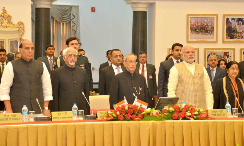 The President, Shri Pranab Mukherjee, the Vice President, Shri M. Hamid Ansari, ..