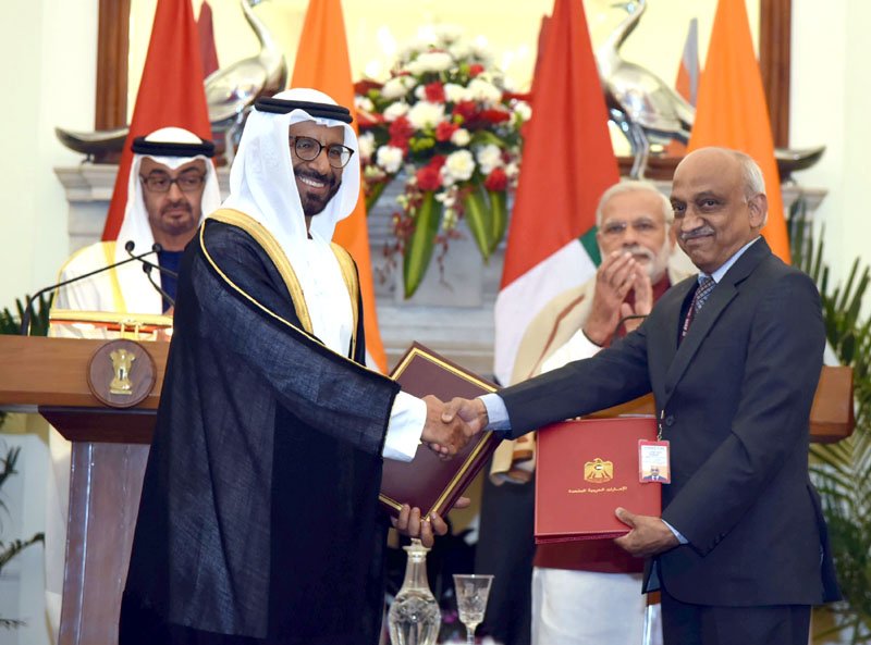 The Prime Minister, Shri Narendra Modi and the Crown Prince of Abu Dhabi, …