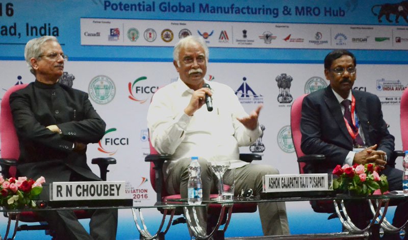 The Union Minister for Civil Aviation, Shri Ashok Gajapathi Raju Pusapati addressing ..