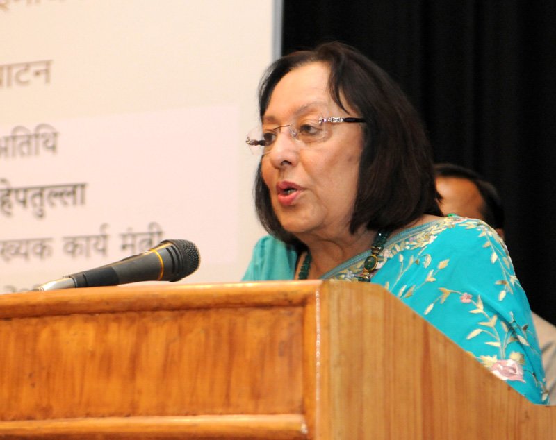The Union Minister for Minority Affairs, Dr. Najma A. Heptulla addressing at the..