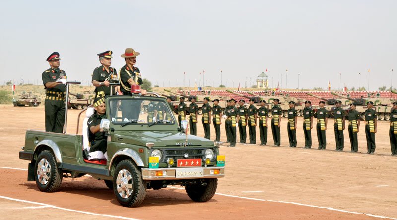 The Chief of Army Staff, General Dalbir Singh reviewing the Parade at the President’s..