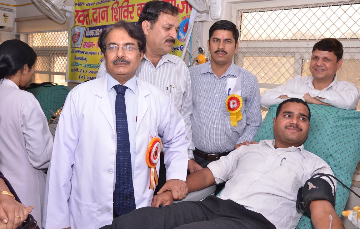 Blood donation camp sets record with 100+ units collected