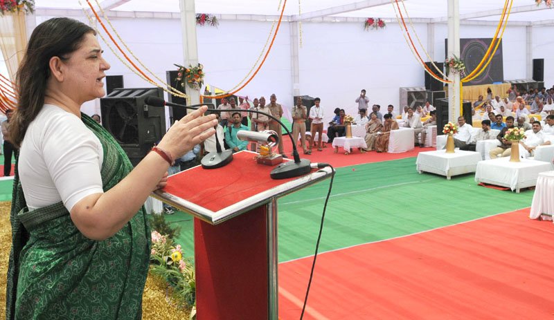 The Union Minister for Women and Child Development, Smt. Maneka Sanjay Gandhi ..