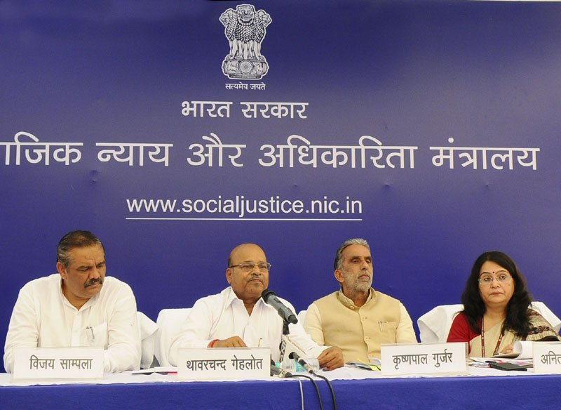 The Union Minister for Social Justice and Empowerment, Shri Thaawar Chand Gehlot addressing ..