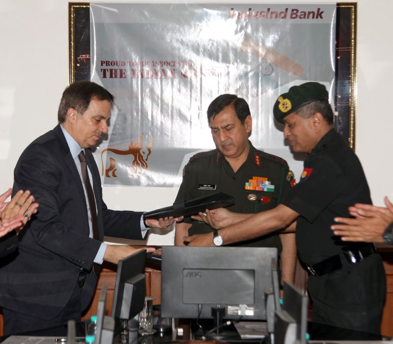 The Adjutant General, Lt. Gen. Rakesh Sharma witnessing the signing of a Memorandum of ..