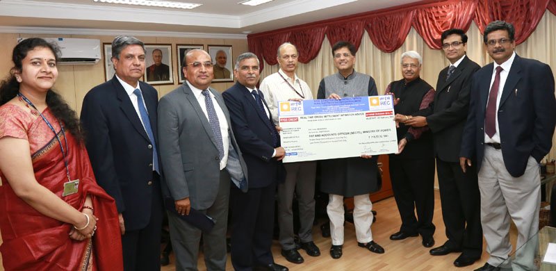 The CMD, Rural Electrification Corporation Limited (REC), Shri Rajeev Sharma presenting ..