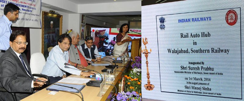 The Union Minister for Railways, Shri Suresh Prabhakar Prabhu inaugurating the..