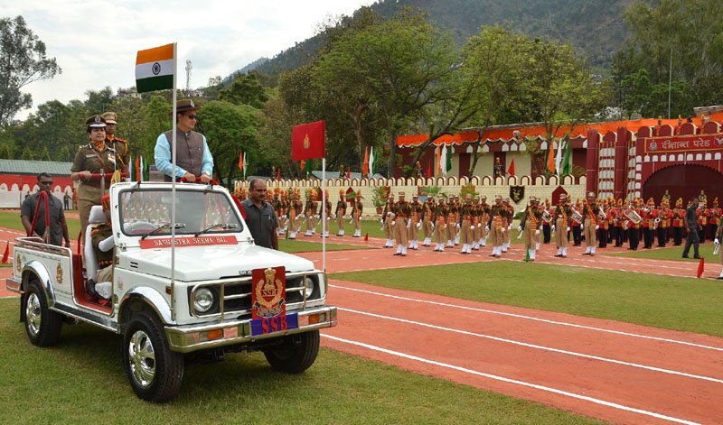 The Minister of State for Home Affairs, Shri Kiren Rijiju inspecting the parade, at ..