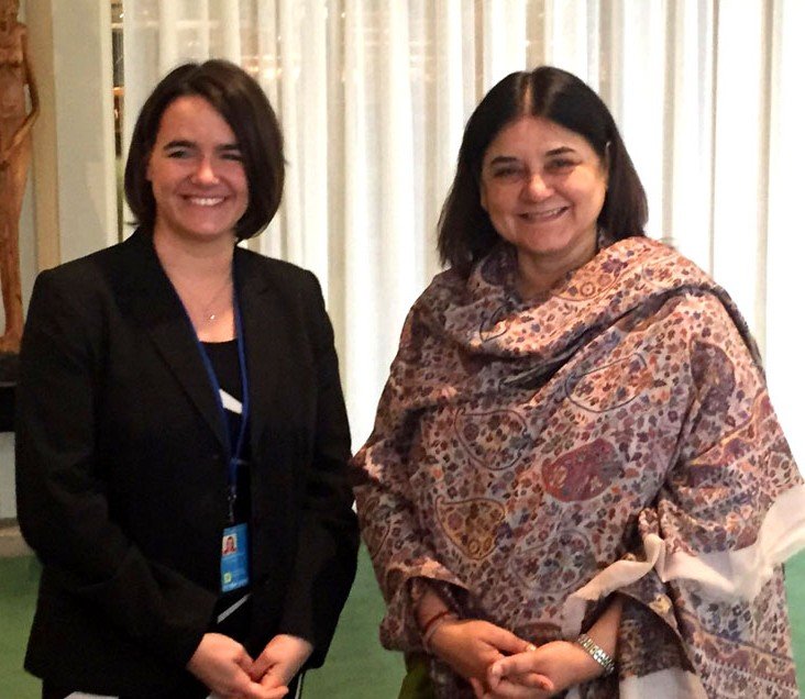 The Union Minister for Women and Child Development, Smt. Maneka Sanjay Gandhi ..