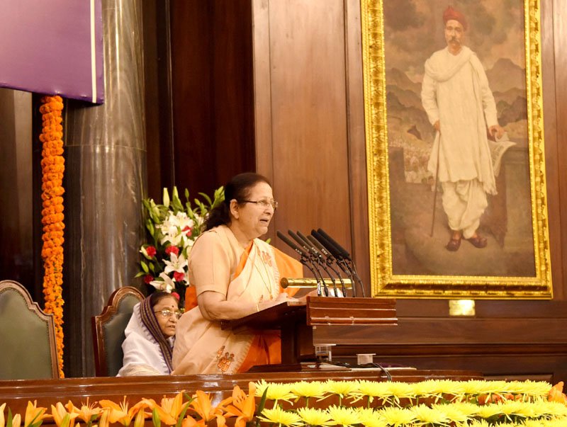 The Speaker, Lok Sabha, Smt. Sumitra Mahajan addressing at the valedictory session..