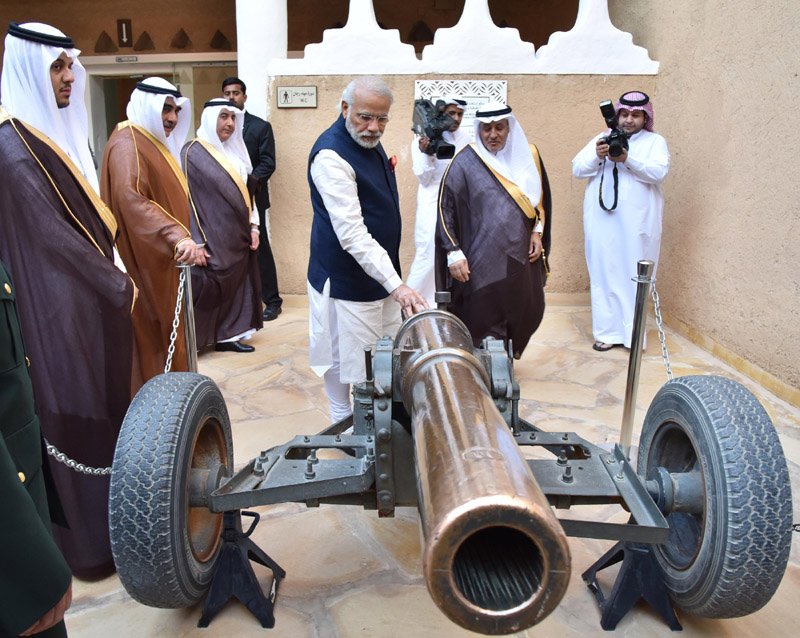 The Prime Minister, Shri Narendra Modi visiting the Masmak Fortress at Riyadh,..