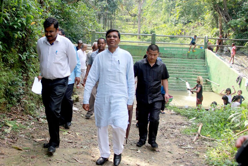 The Minister of State for Rural Development, Shri Sudarshan Bhagat visiting the..